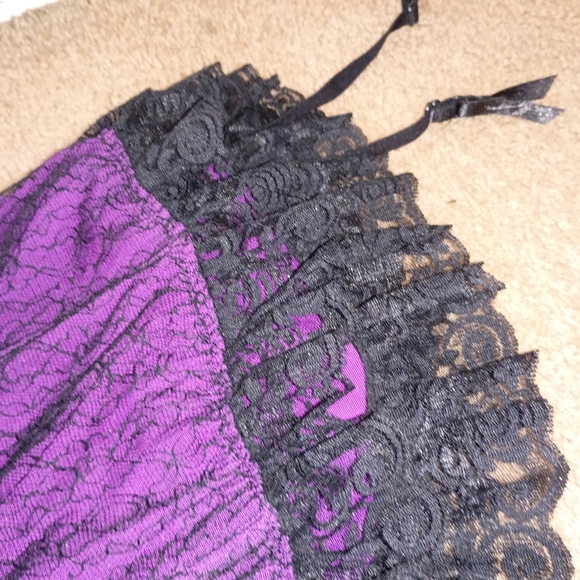 Gothic gothic Punk mall goth teddy lingerie sheer lace butt ruffles Rare 36 C - Picture 7 of 7